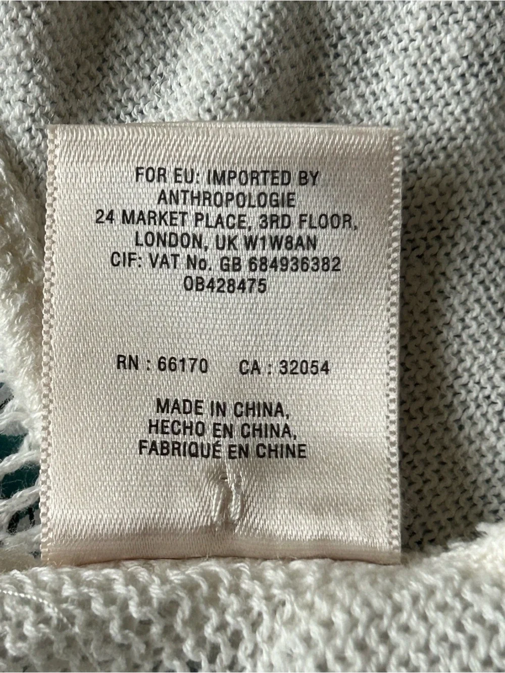 Knitted & Knotted Anthropologie Linen Cotton Open Front Cardigan Ivory Boho XL